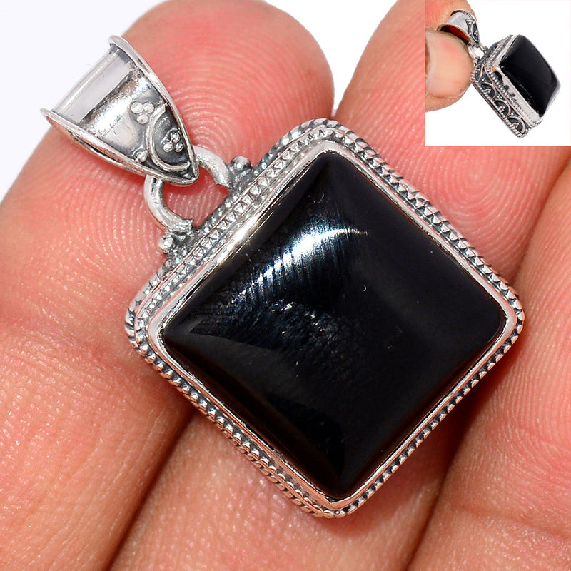 1.2" Fine Filigree - Black Onyx Pendants - BOXP2299