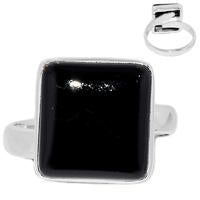 Adjustable - Black Onyx Ring - BOXR1661