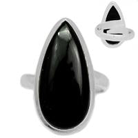 Adjustable - Black Onyx Ring-BOXR1756