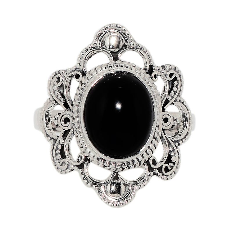 Fine Filigree - Black Onyx Ring - BOXR2236