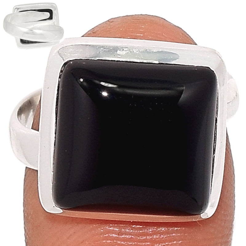 Adjustable - Black Onyx Ring - BOXR2645