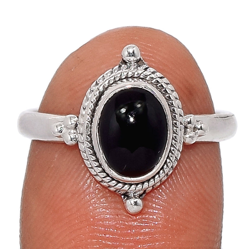 Small Filigree - Black Onyx Ring - BOXR2659