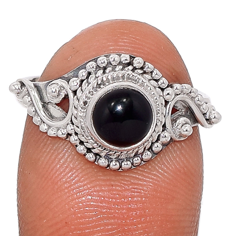 Small Filigree - Black Onyx Ring - BOXR2669