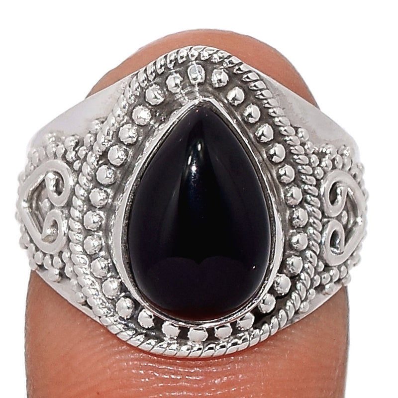 Fine Filigree - Black Onyx Ring - BOXR2684