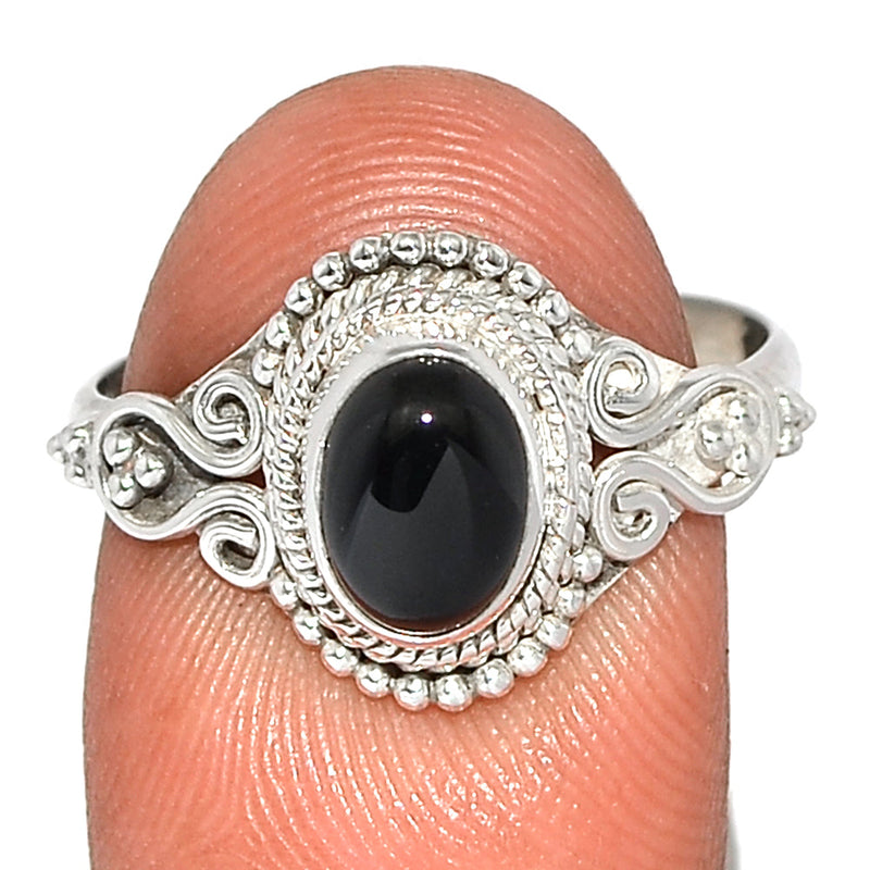 Small Filigree - Black Onyx Ring - BOXR2925