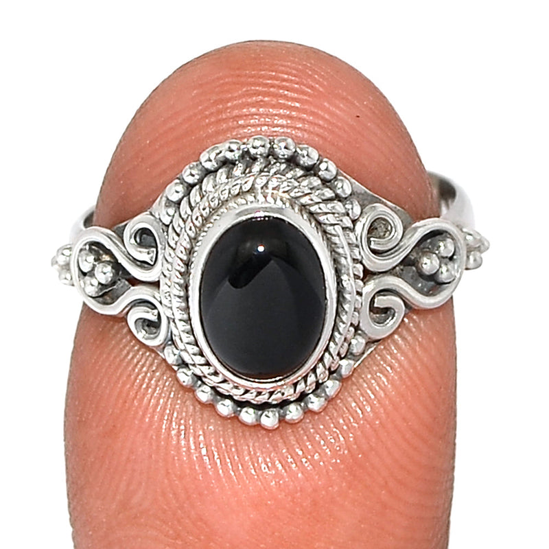 Small Filigree - Black Onyx Ring - BOXR2929