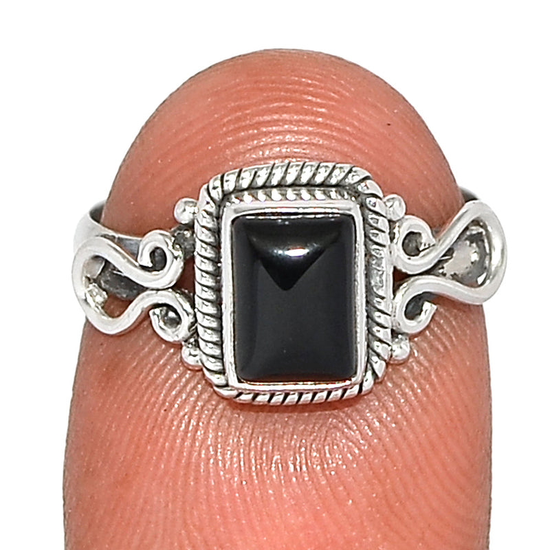 Small Filigree - Black Onyx Ring - BOXR2948
