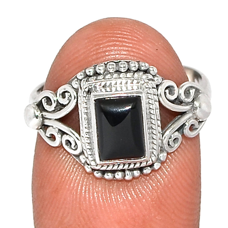 Small Filigree - Black Onyx Ring - BOXR2959