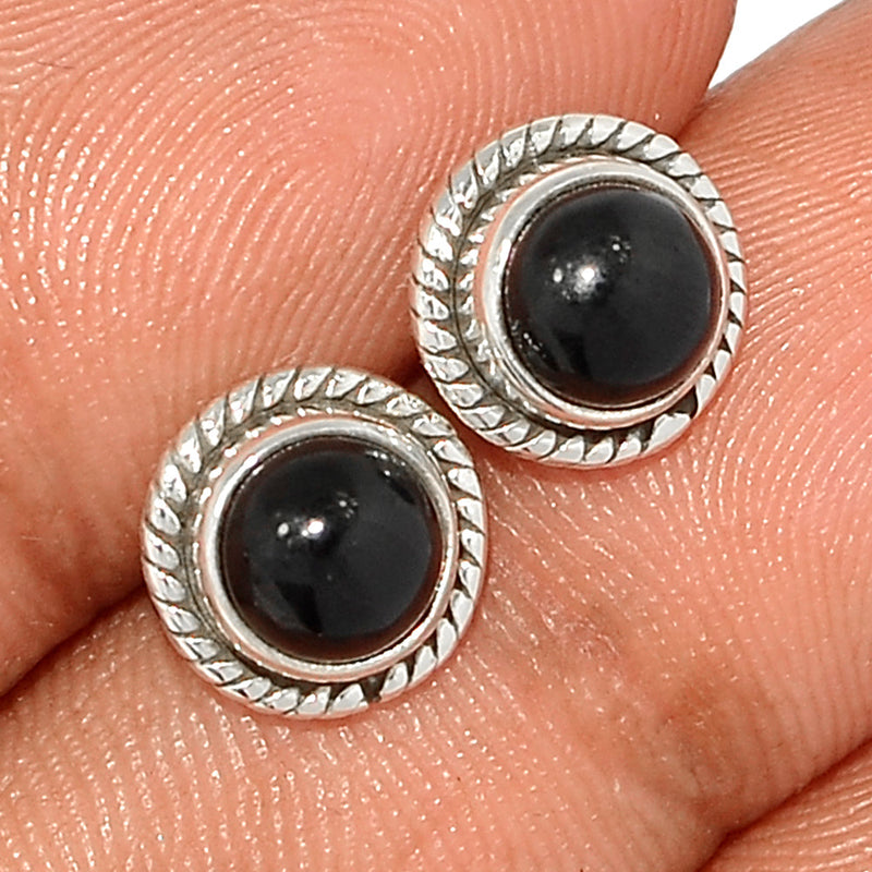 Small Filigree - Black Onyx Studs - BOXS726