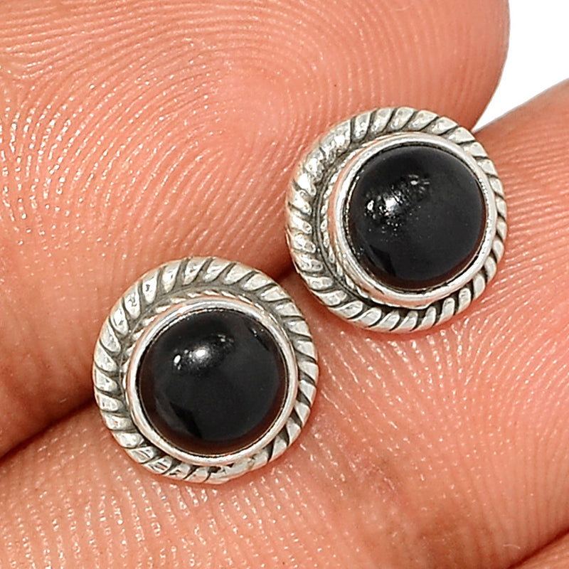 Small Filigree - Black Onyx Studs - BOXS734