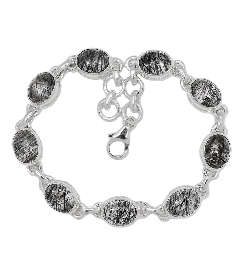 8" Black Rutilated Quartz Bracelets - BRCB135