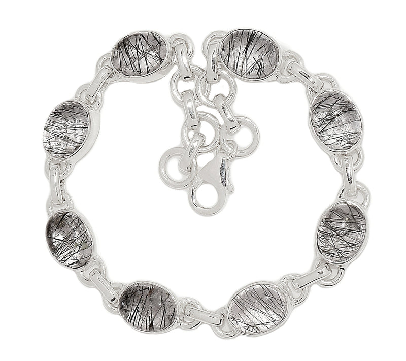 7.6" Black Rutilated Quartz Bracelets - BRCB155