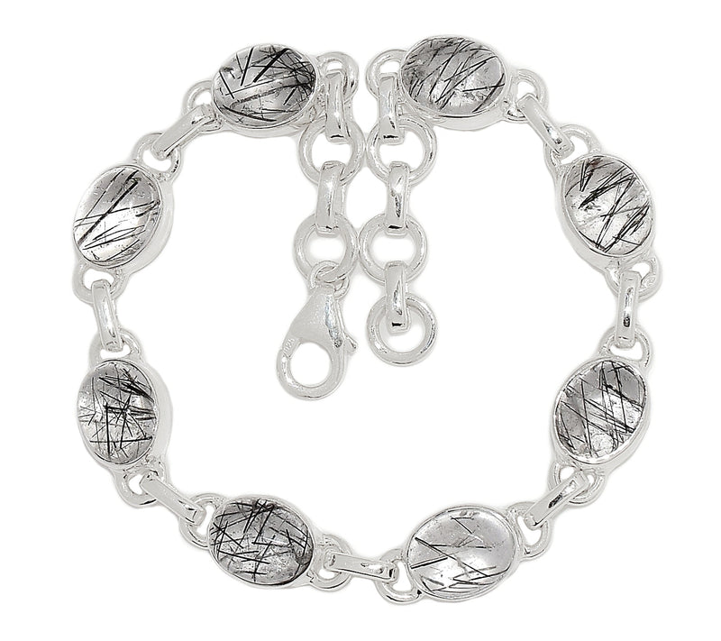 8" Black Rutilated Quartz Bracelets - BRCB157