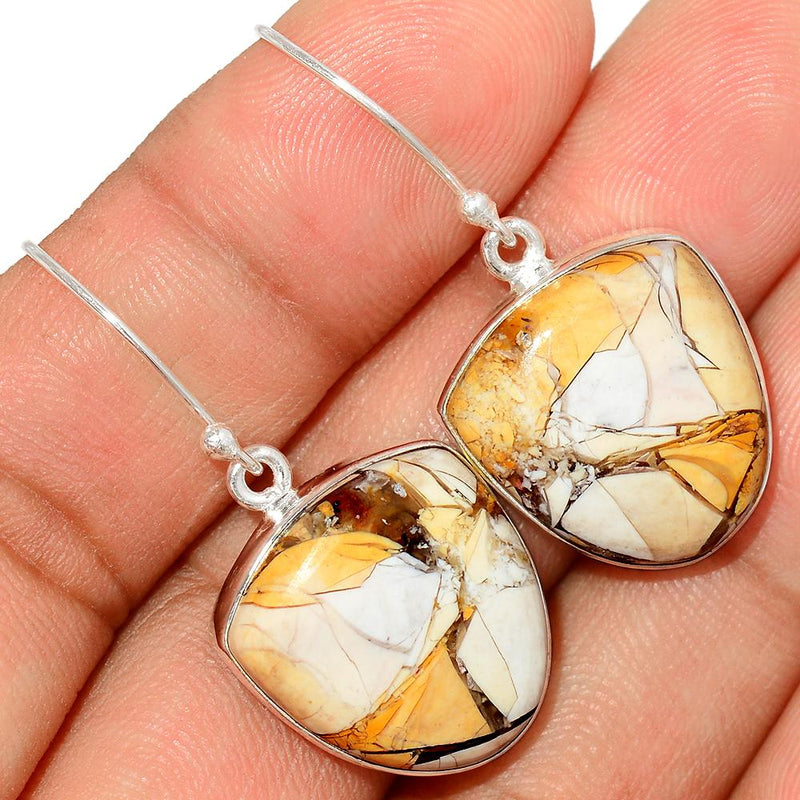 1.5" Brecciated Mookaite Earrings - BRME345