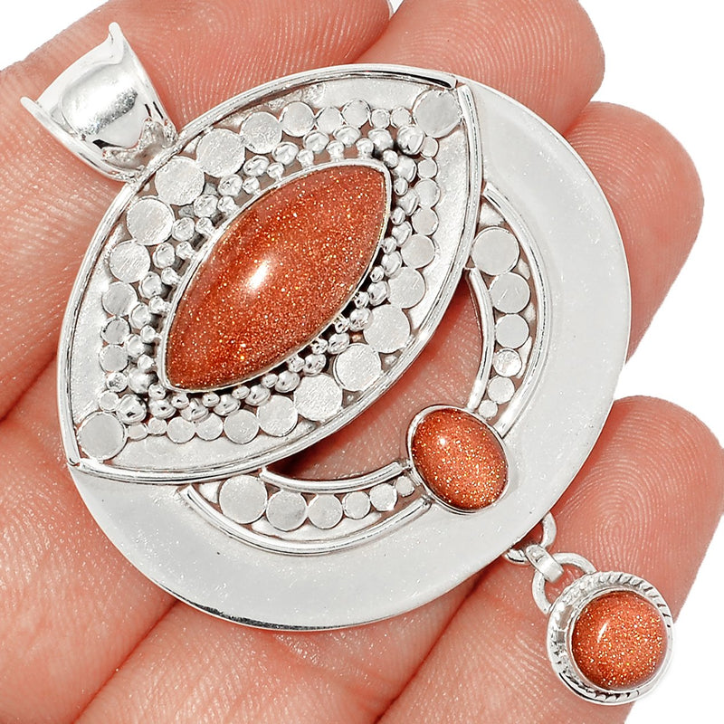 2.5" Fine Filigree - Brown Sun Star Pendants - BRSP490