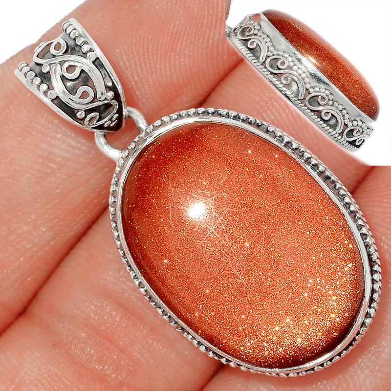 1.6" Fine Filigree - Brown Sun Star Pendants - BRSP541