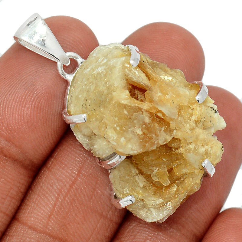 1.6" Claw - Barite Rough Pendants - BRTP10