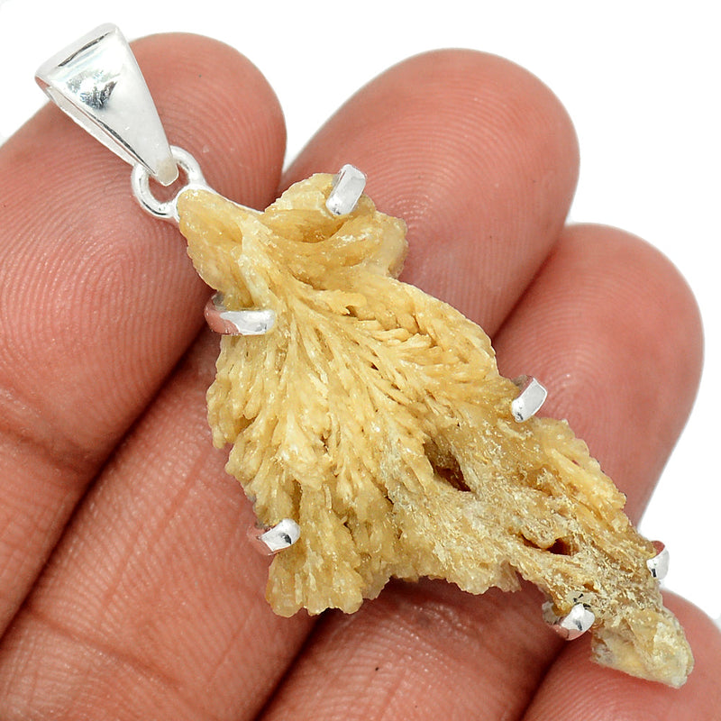 2.1" Claw - Barite Rough Pendants - BRTP6