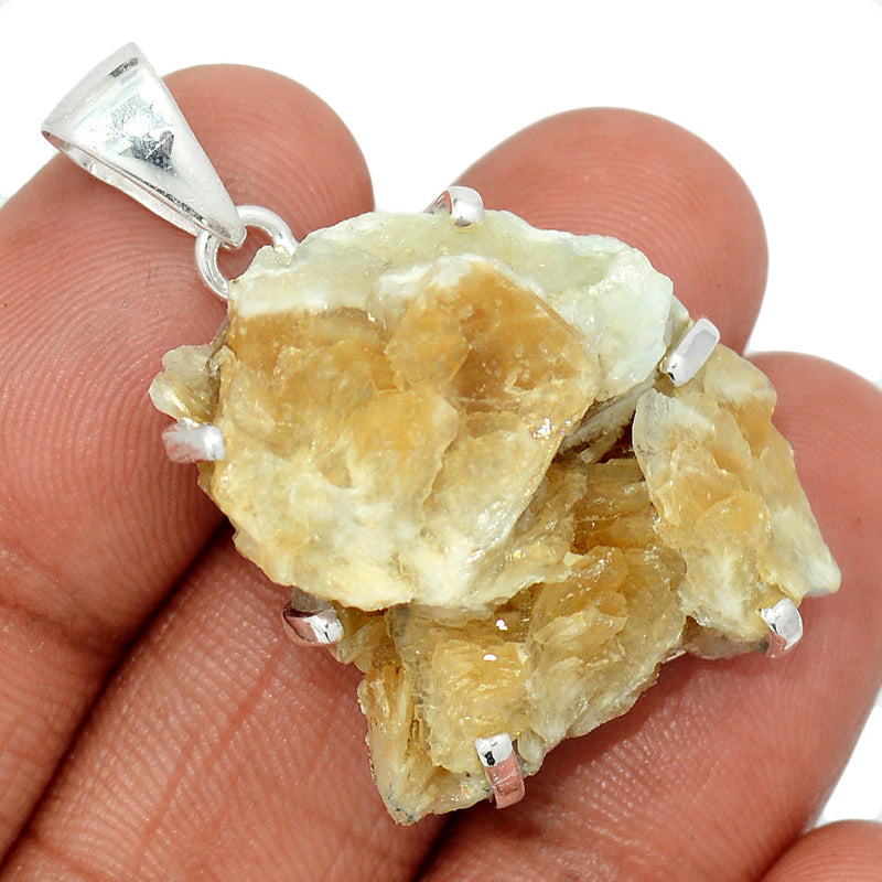 1.6" Claw - Barite Rough Pendants - BRTP8