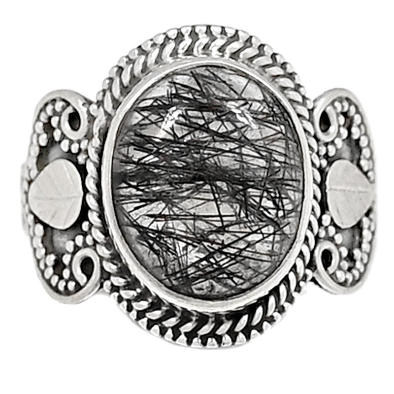 Fine Filigree - Black Rutile Ring - BRUR2089