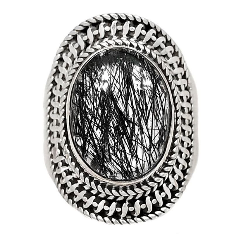 Fine Filigree - Black Rutile Ring - BRUR2093