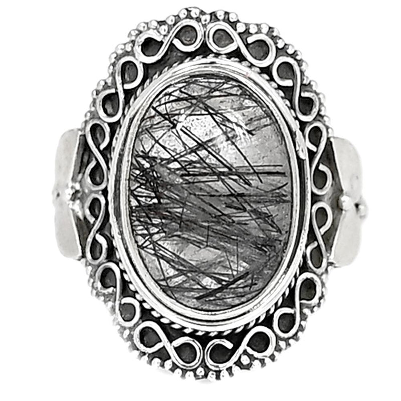 Fine Filigree - Black Rutile Ring - BRUR2134