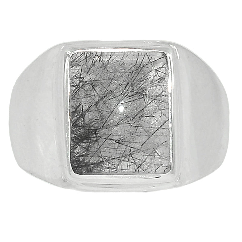 Solid - Black Rutilated Quartz Ring - BRUR2479