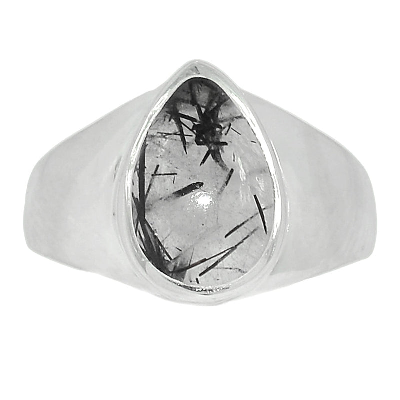 Solid - Black Rutilated Quartz Ring - BRUR2487