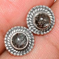 Black Rutile Studs-BRUS201