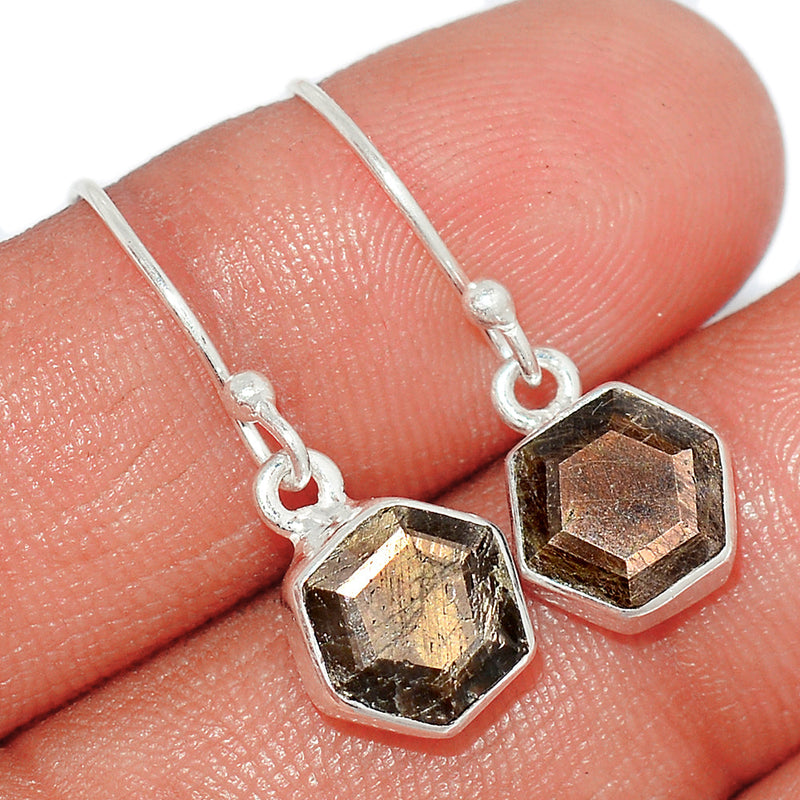 1" Zawadi Golden Sapphire Earrings - BSFE61