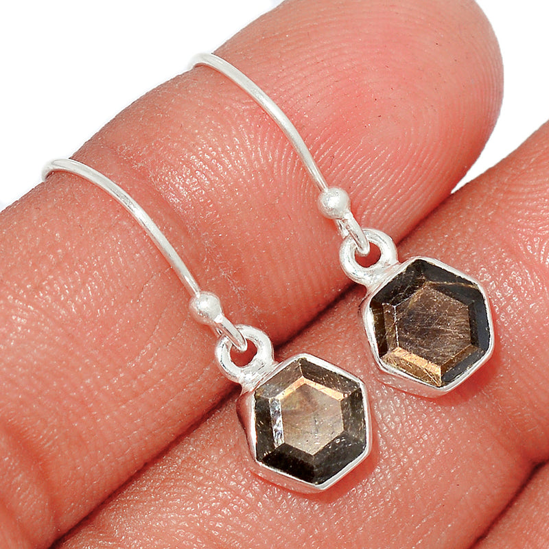 1" Zawadi Golden Sapphire Earrings - BSFE67