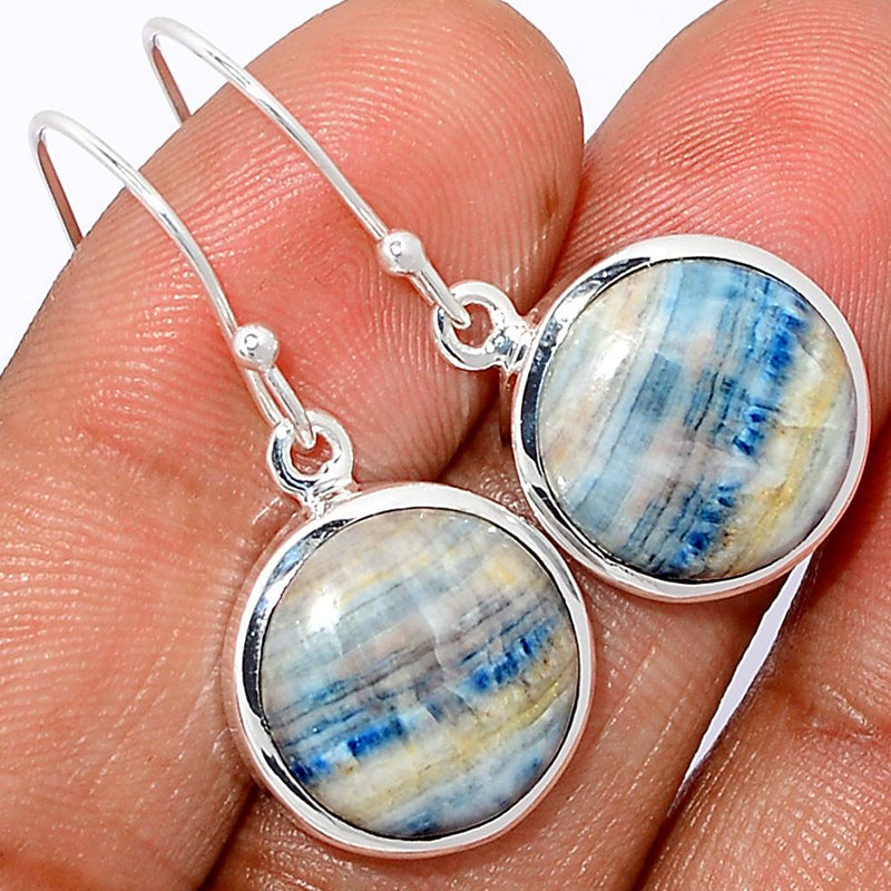 1.3" Blue Scheelite Earrings - BSLE208