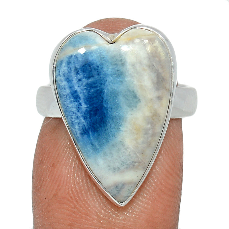 Heart - Blue Scheelite Ring - BSLR377