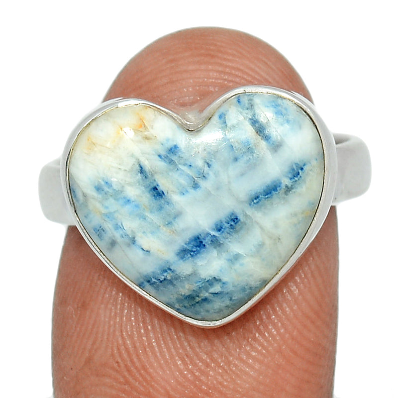 Heart - Blue Scheelite Ring - BSLR386