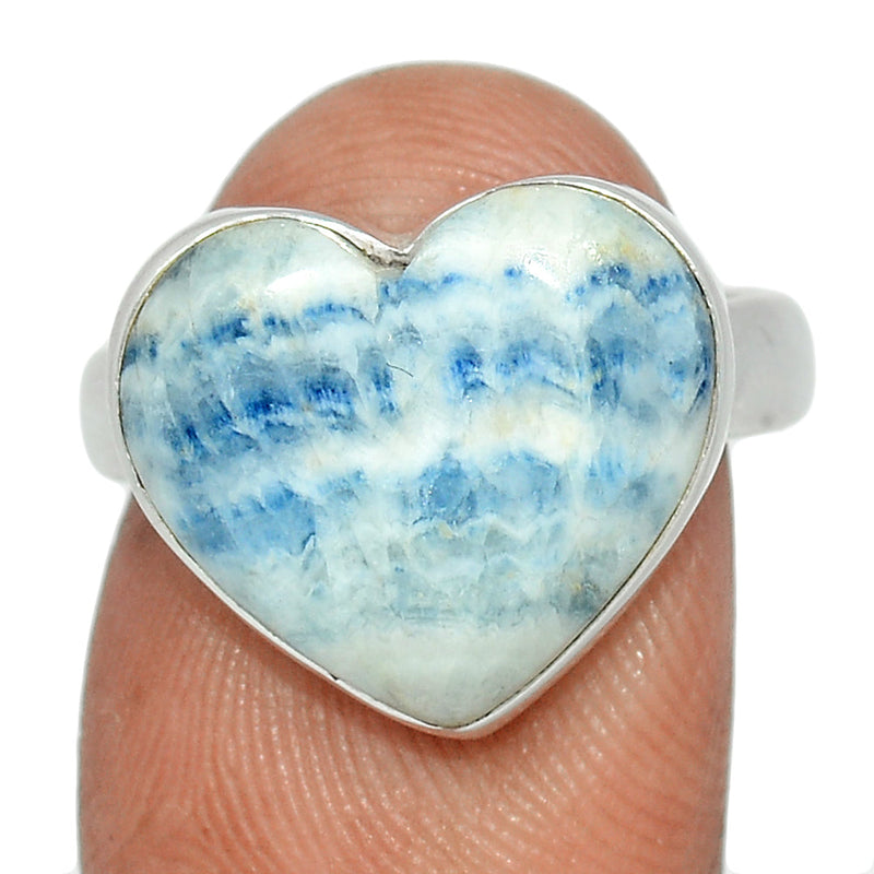 Heart - Blue Scheelite Ring - BSLR395