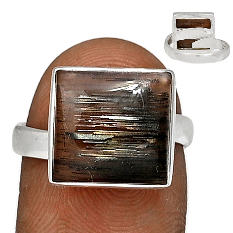 Adjustable Ring - Black Sun Stone Ring - BSNR336