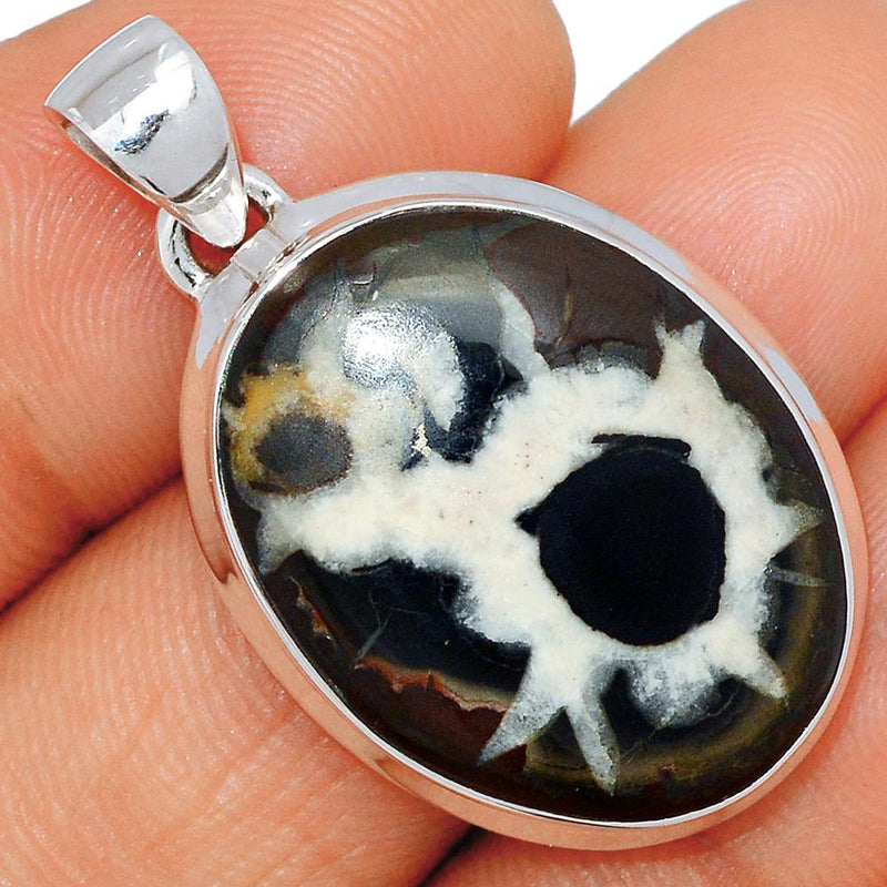1.5" Black Septarian Pendants - BSRP115