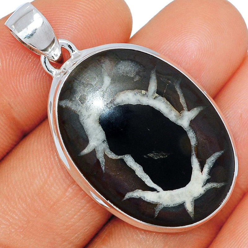 1.7" Black Septarian Pendants - BSRP116
