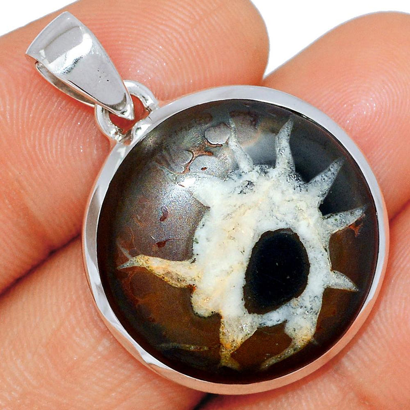 1.3" Black Septarian Pendants - BSRP123