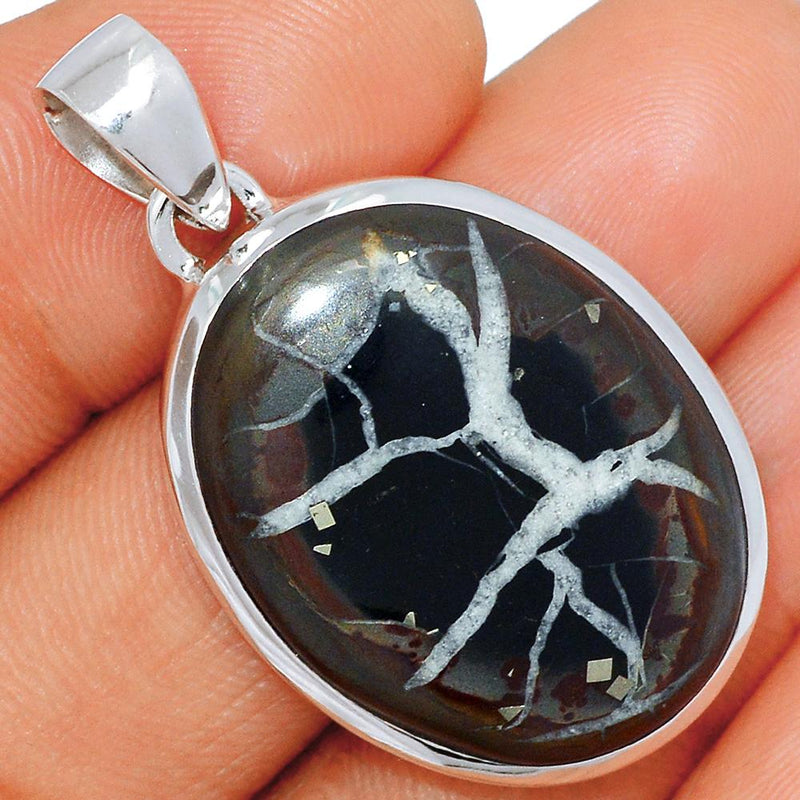1.6" Black Septarian Pendants - BSRP132