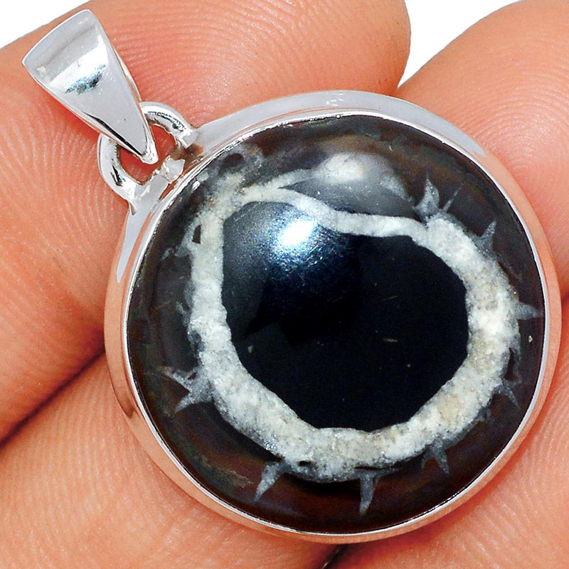 1.3" Black Septarian Pendants - BSRP140