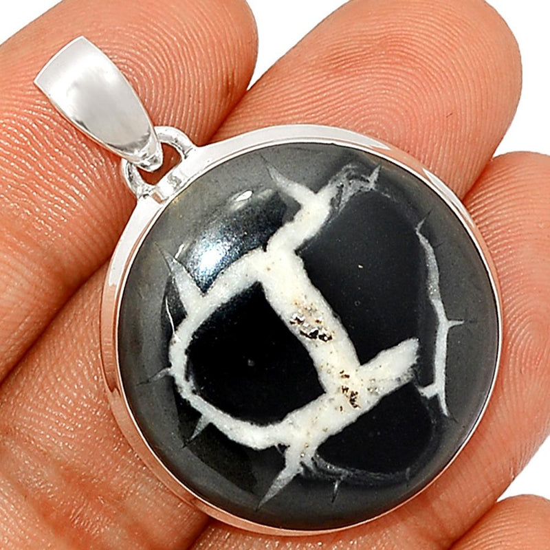 1.5"  Black Septarian Pendants - BSRP169