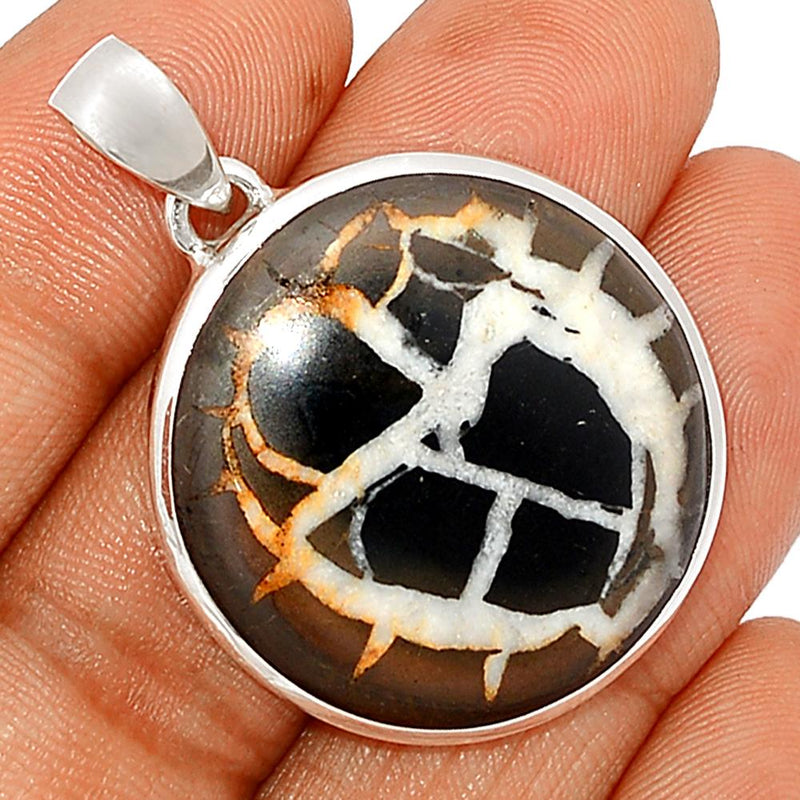 1.5"  Black Septarian Pendants - BSRP173