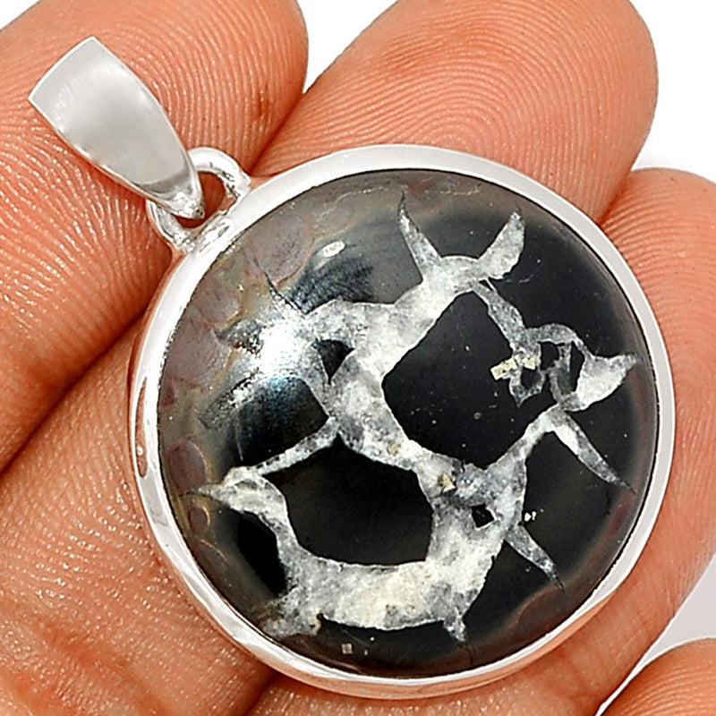1.5"  Black Septarian Pendants - BSRP178