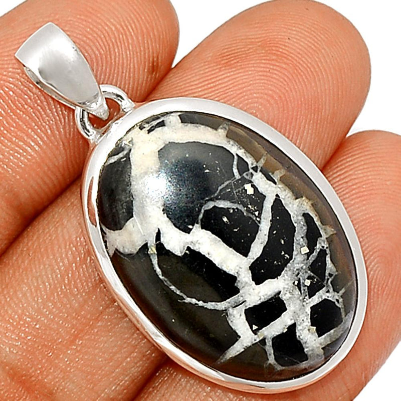 1.5"  Black Septarian Pendants - BSRP198