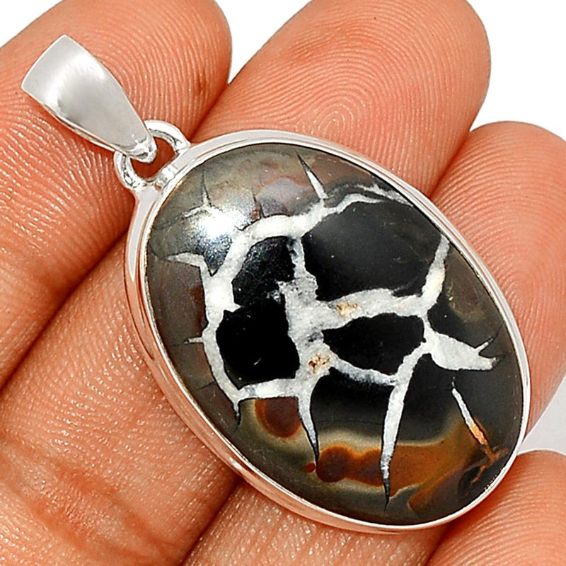 1.7"  Black Septarian Pendants - BSRP199