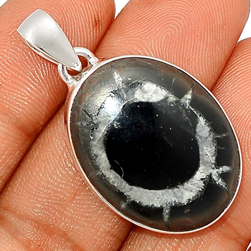 1.5"  Black Septarian Pendants - BSRP201