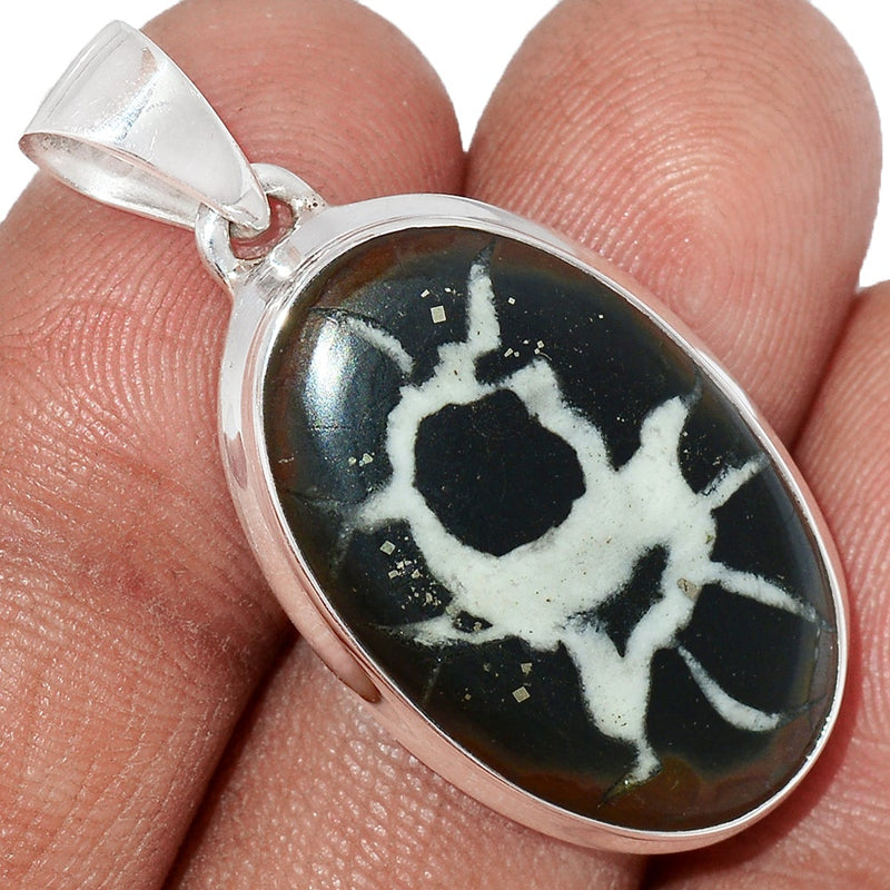 1.5" Black Septarian Pendants - BSRP217