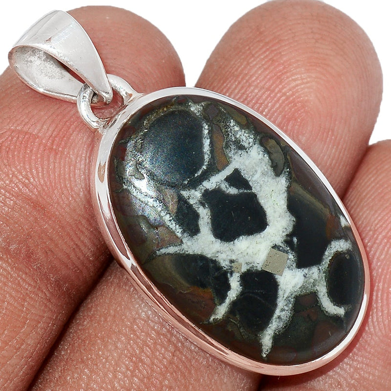 1.5" Black Septarian Pendants - BSRP220