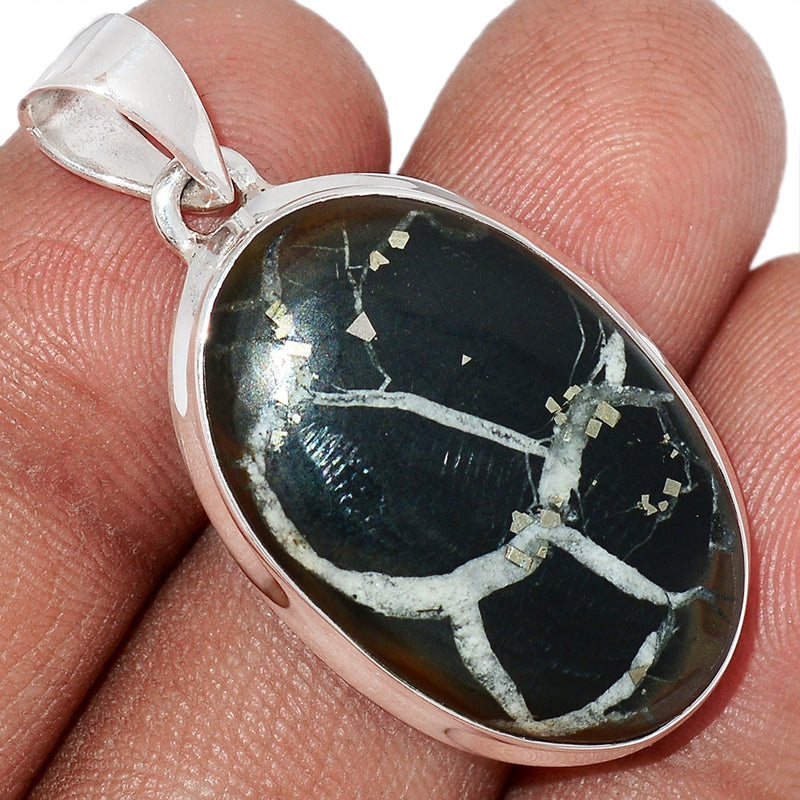 1.5" Black Septarian Pendants - BSRP222